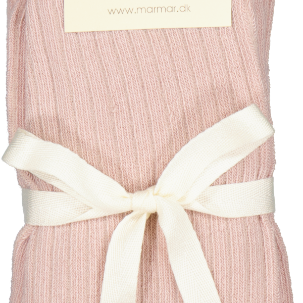 Folded pink fabric with a white ribbon and Marmar label on a white background