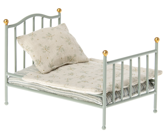 Vintage single bed, Mouse - Mint