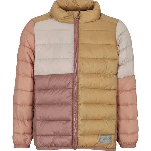 Owe light vegan puffer, covered zip and pockets.