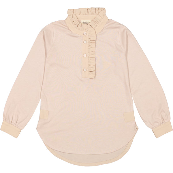 Cute long-sleeved shirt with a frill collar and button closure ersey Soft and comfortable to wear 100% Natural material and breathable quality High quality that keeps shape and colour.MArMar Copenhagen Tiffany girls blouse