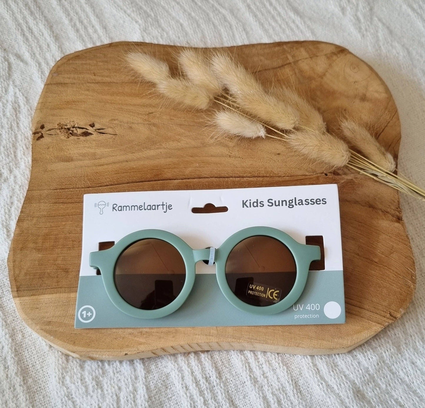 Children's UV400 Round Sunglasses - Sage