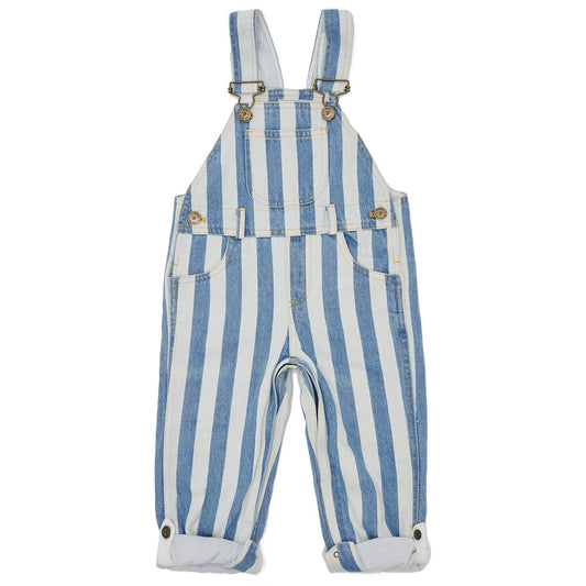 Classic Wide Stripe Dungarees - Blue: 5-6y