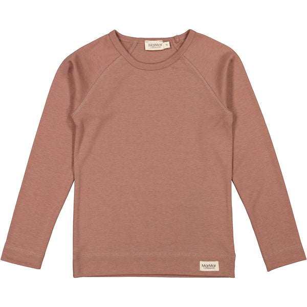 Long sleeve round neck MArMarm Twany Rose base layer made from 48% Viloft 48% Polyester 4% Elastane