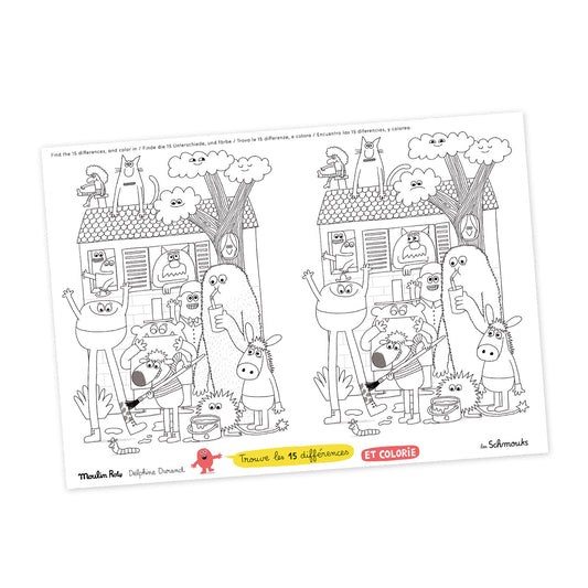 40 placemats to colour in Les Schmouk