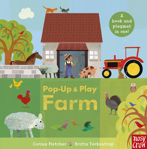 A pop up baby book with farm animals help learn names of farm animals