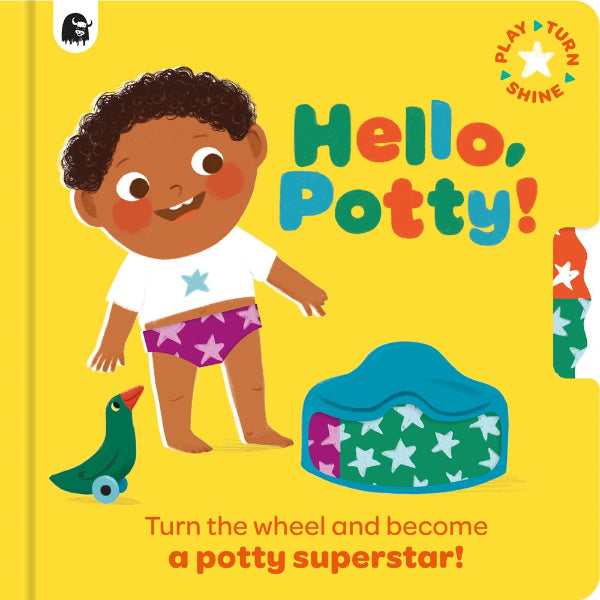 A fun interactive hard back book for potty training.