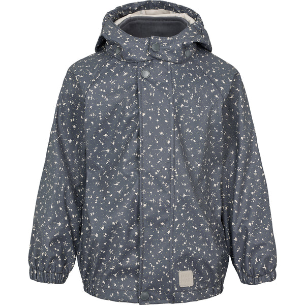 Children's gray jacket with a subtle pattern on a white background