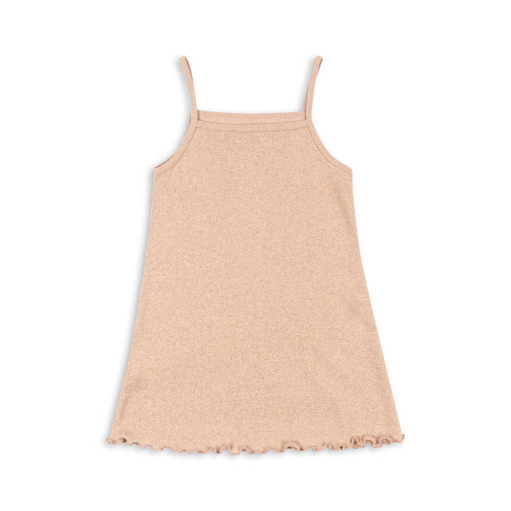Beige slip dress on a white background