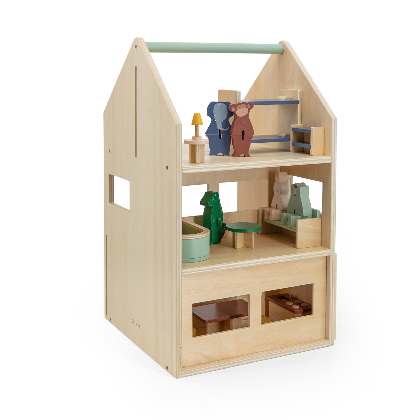 Trixie wooden play house with accessories