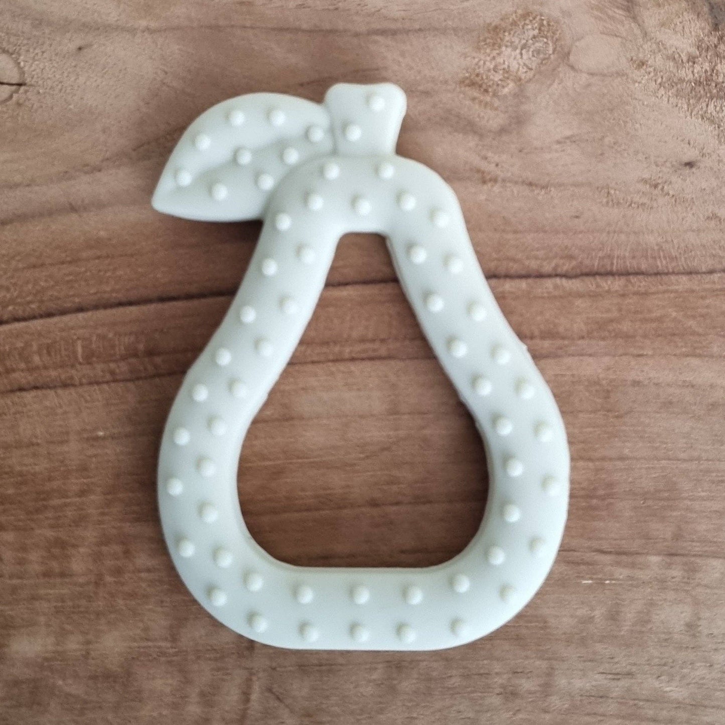 Silicone teether Pear: Grey-blue