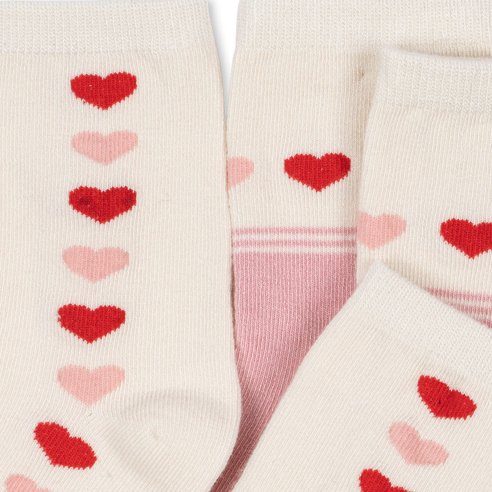 2 PACK JAQUARD SOCKS HEART