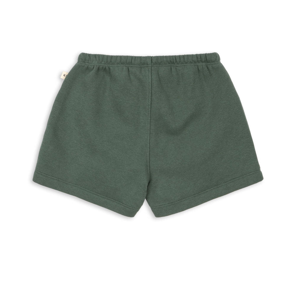 Green shorts on a white background