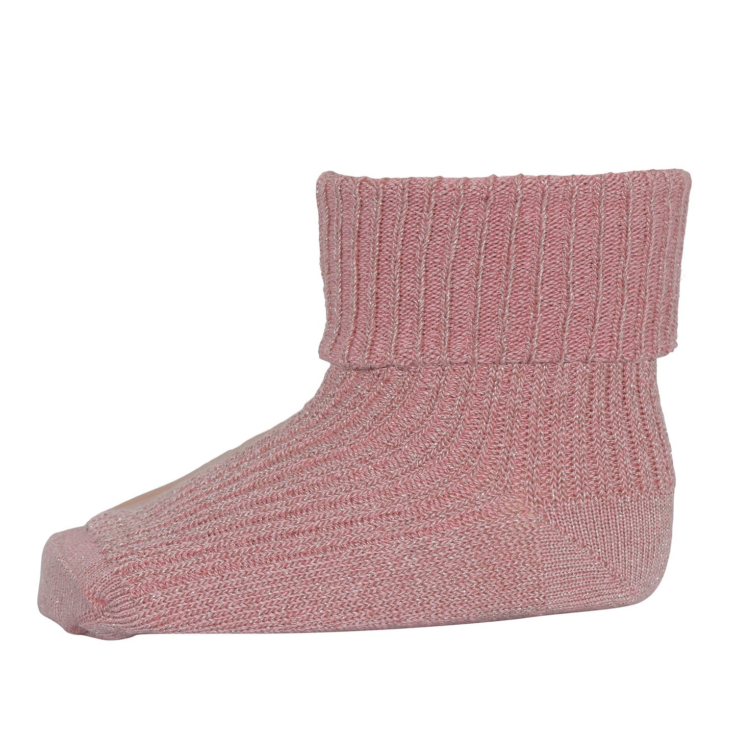 Soft bamboo sock in a pink glitter