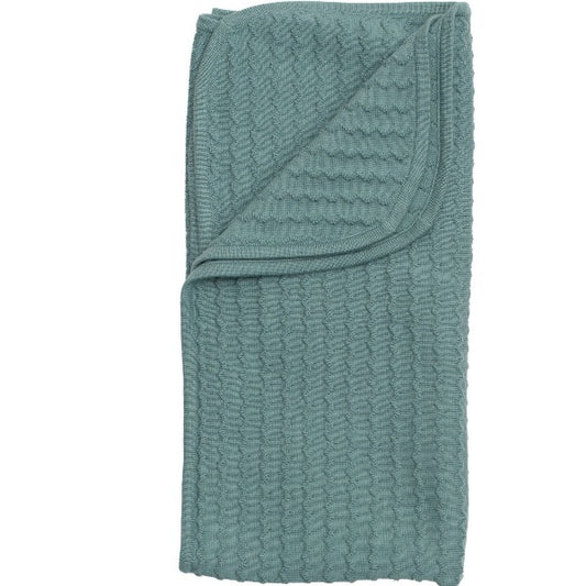 A beautiful sustainable baby blanket, in cream numeral colour, would make an ideal baby gift, by Serendipity Organics