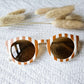 Baby and child sunglasses UV400 striped - Beige/Camel