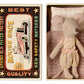 A photo of a vintage-style toy mouse with a car matchbox, and its packaging which reads 'BEST SELLING GRANDMA'S RACE MATCHES SAFETY FIRST QUALITY'.