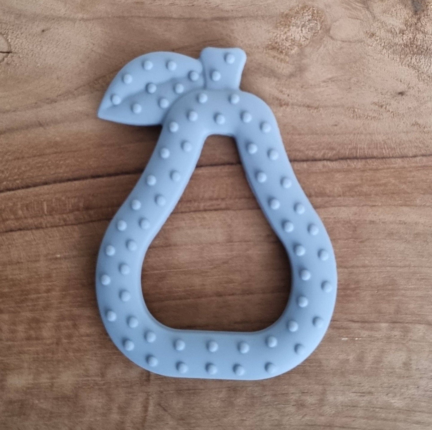 Silicone teether Pear: Grey-blue