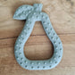 Silicone teether Pear: Grey-blue