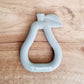 Silicone teether Pear: Grey-blue