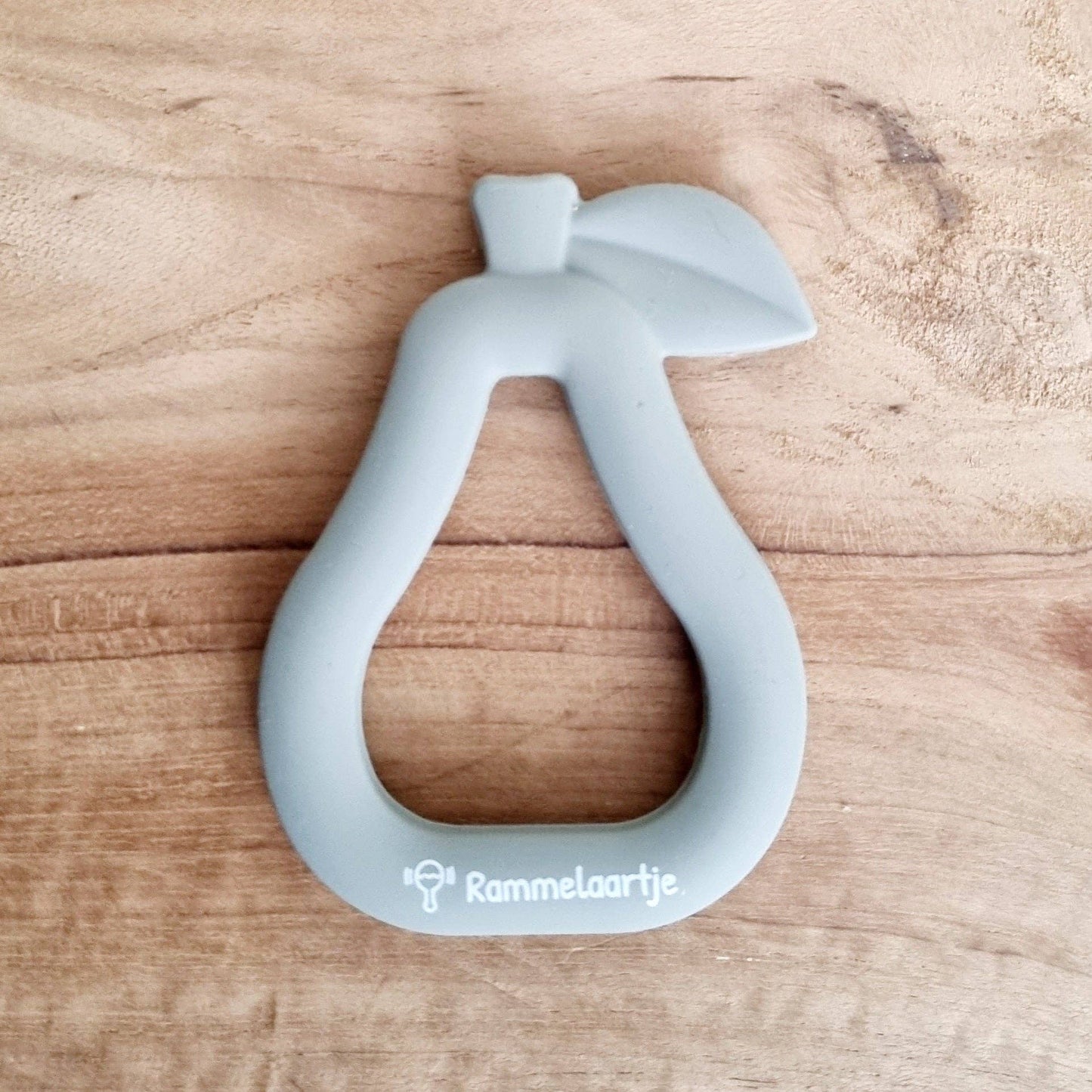 Silicone teether Pear: Grey-blue