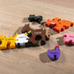 Colorful animal-shaped puzzle pieces on a wooden surface