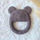 Silicone Teething Ring Bear Brown