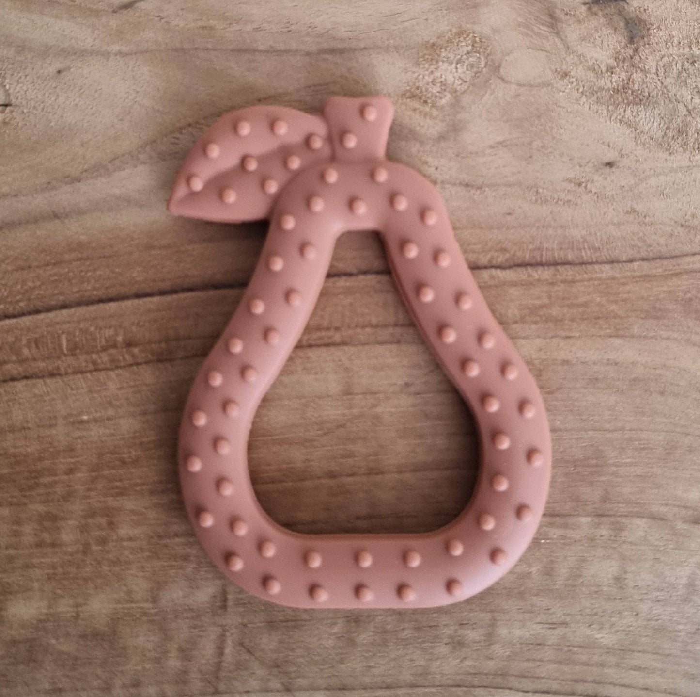 Silicone teether Pear: Grey-blue