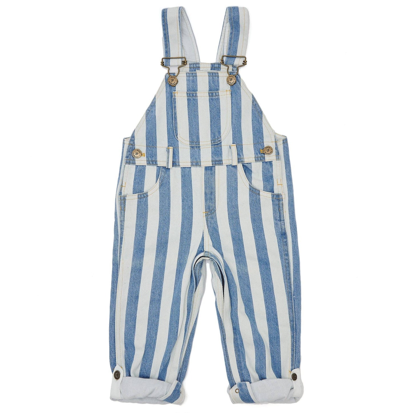 Classic Wide Stripe Dungarees - Blue: 6-12m