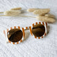 Baby and child sunglasses UV400 striped - Beige/Camel
