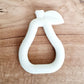 Silicone teether Pear: Grey-blue