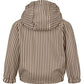 Striped jacket with a hood on a white background