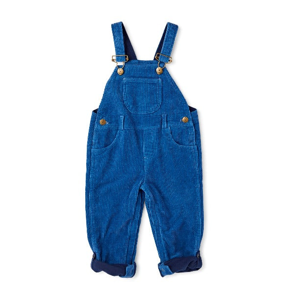 Petrol Blue Chunky Cord Dungarees, dotty dungaress for boys or girls