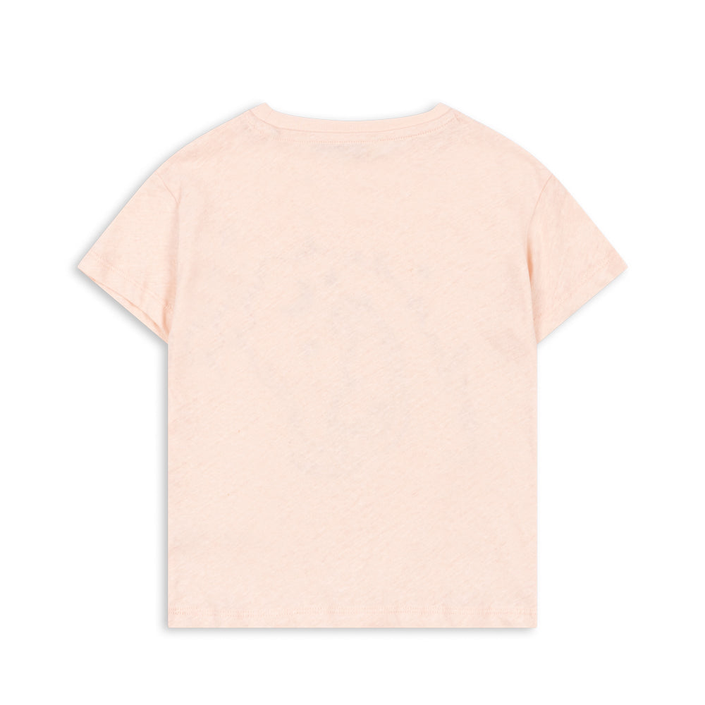 Light pink t-shirt on a white background
