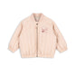 Girl s zip bomer jacket with detail on the back