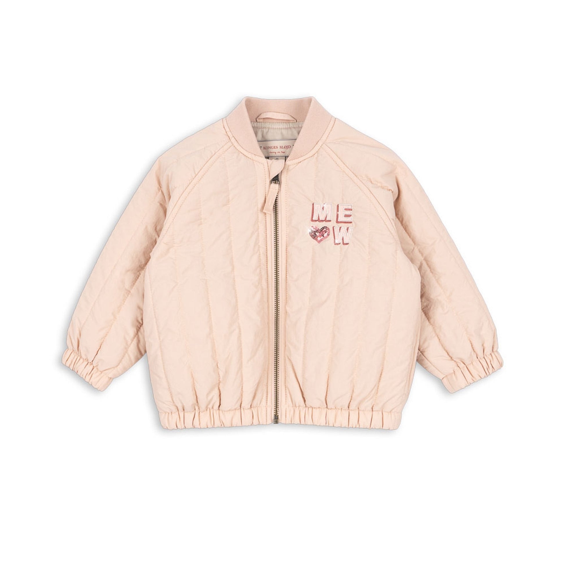 Girl s zip bomer jacket with detail on the back