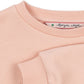 “Close-up of ribbed cotton fabric and neckline on kids sweatshirt