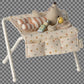 Baby changing table with toys on a transparent background