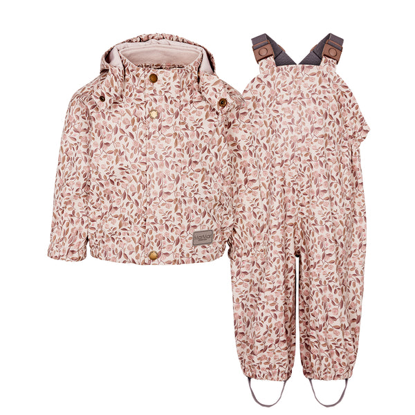 Mar Mar Copenhagen Oddy rain set, two piece rain jacket and dungarees with adjustable straps and removable  foot straps