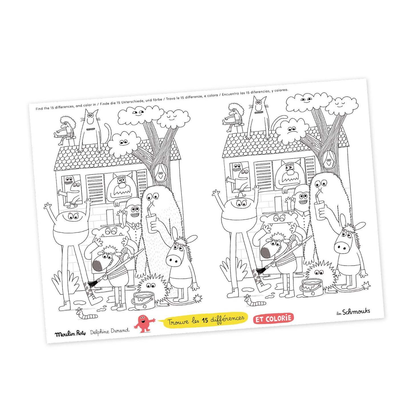40 placemats to colour in Les Schmouk