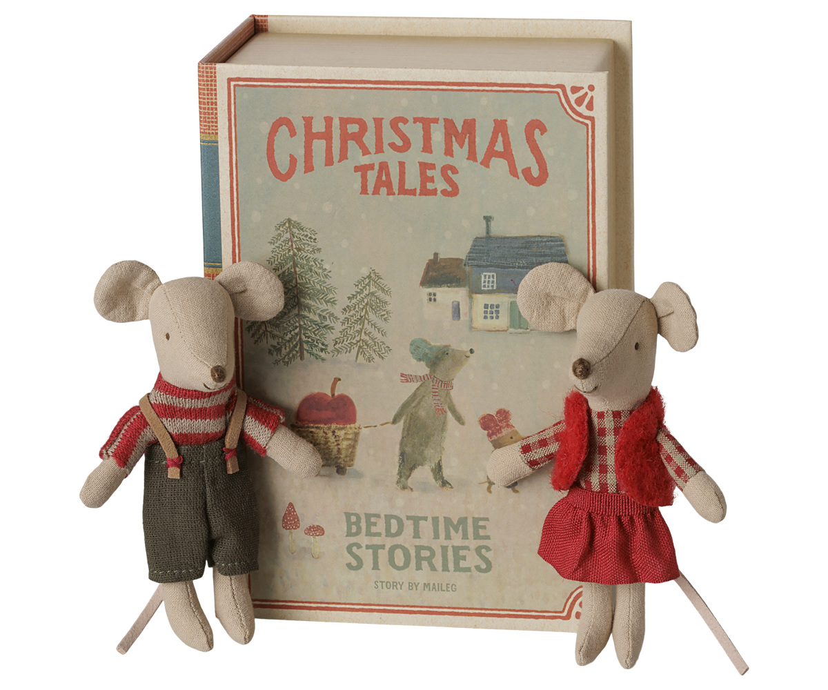 Christmas Twin Mouse Little Brother and Little Sisiter