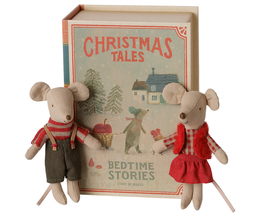 Christmas Twin Mouse Little Brother and Little Sisiter