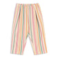 Girls Frankie Pants Multicolored striped organic pants on a white background