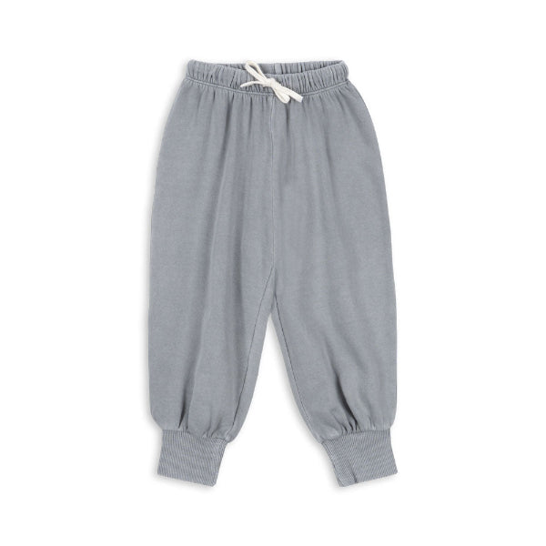 Boys Organic cotton sleet grey sweat pants, with elastic waist and legs