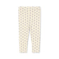 Girls White pants with a subtle pattern on a white background, Organic cotton