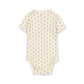 Baby onesie with a subtle pattern on a white background
