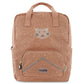  backpack with a cat design and 'trixie' branding on a white background