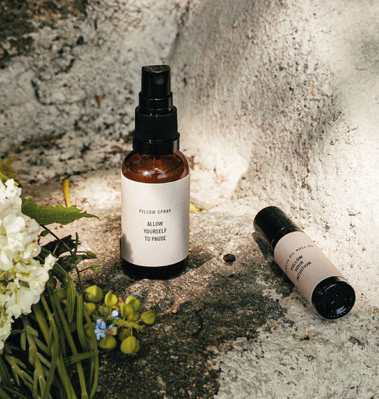 Ground well being natural sleep pillow spray and face oil, combined for a great night sleep