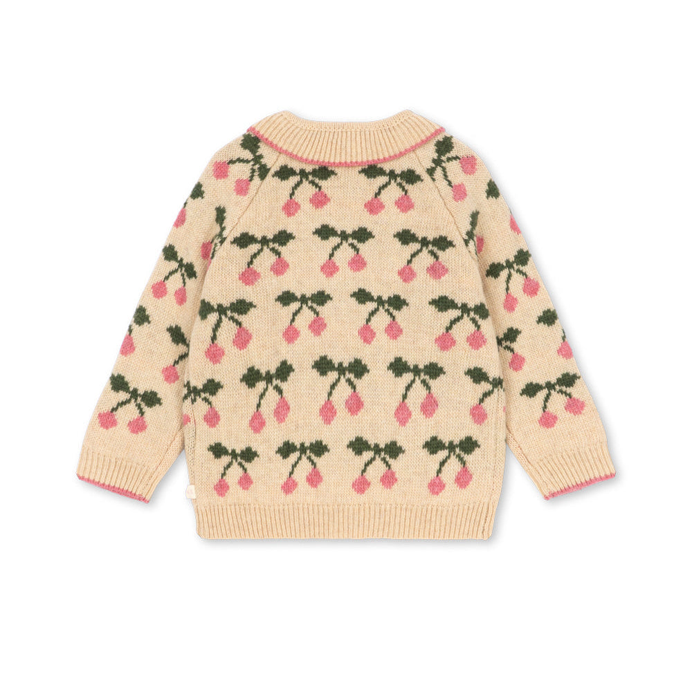 girls cardigan konges slojd, with cherry details