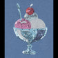 Sequined ice cream sundae design on a blue background sweat shirt fromKonges slojd