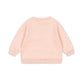 Back view of peach kids sweatshirt in soft cotton fabric